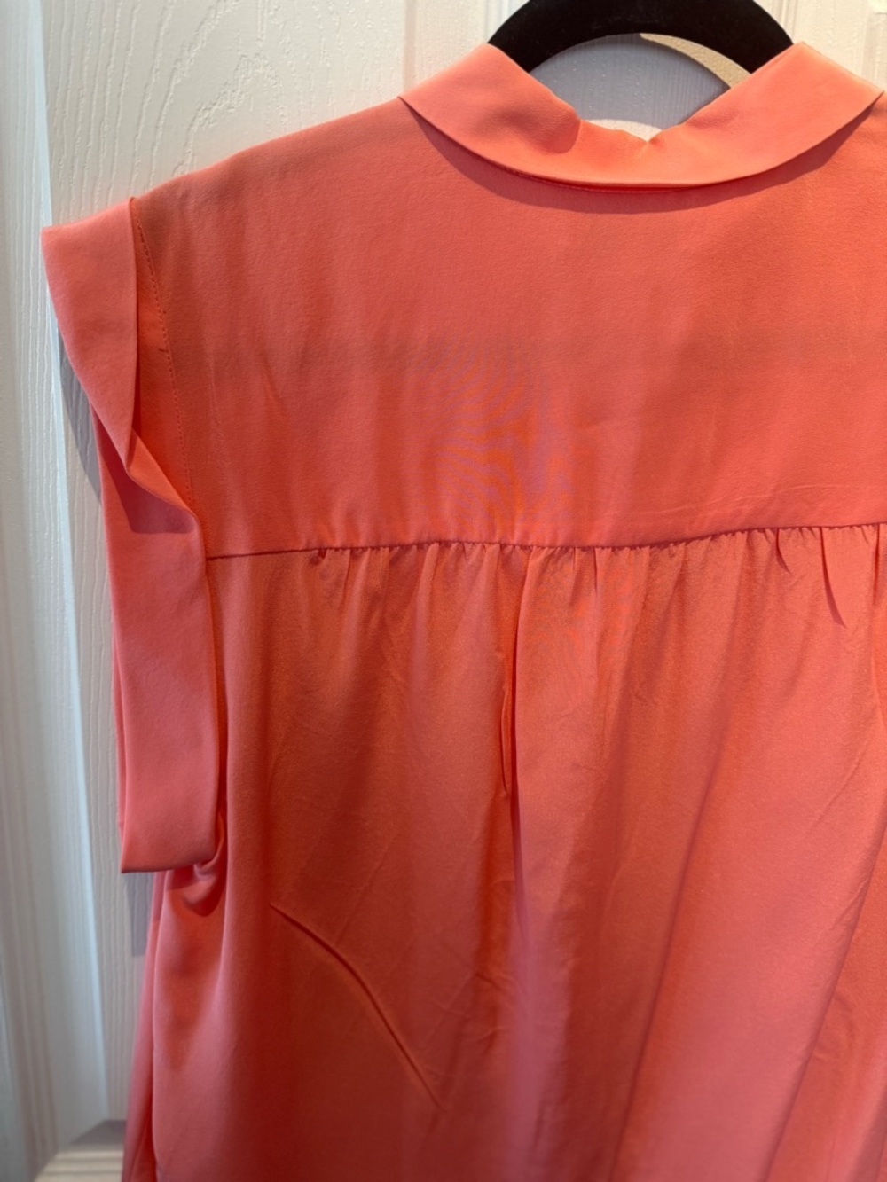 Madewell 100% Silk Sleeveless Coral Button Top for Women, Size M EUC - Picture 7 of 9